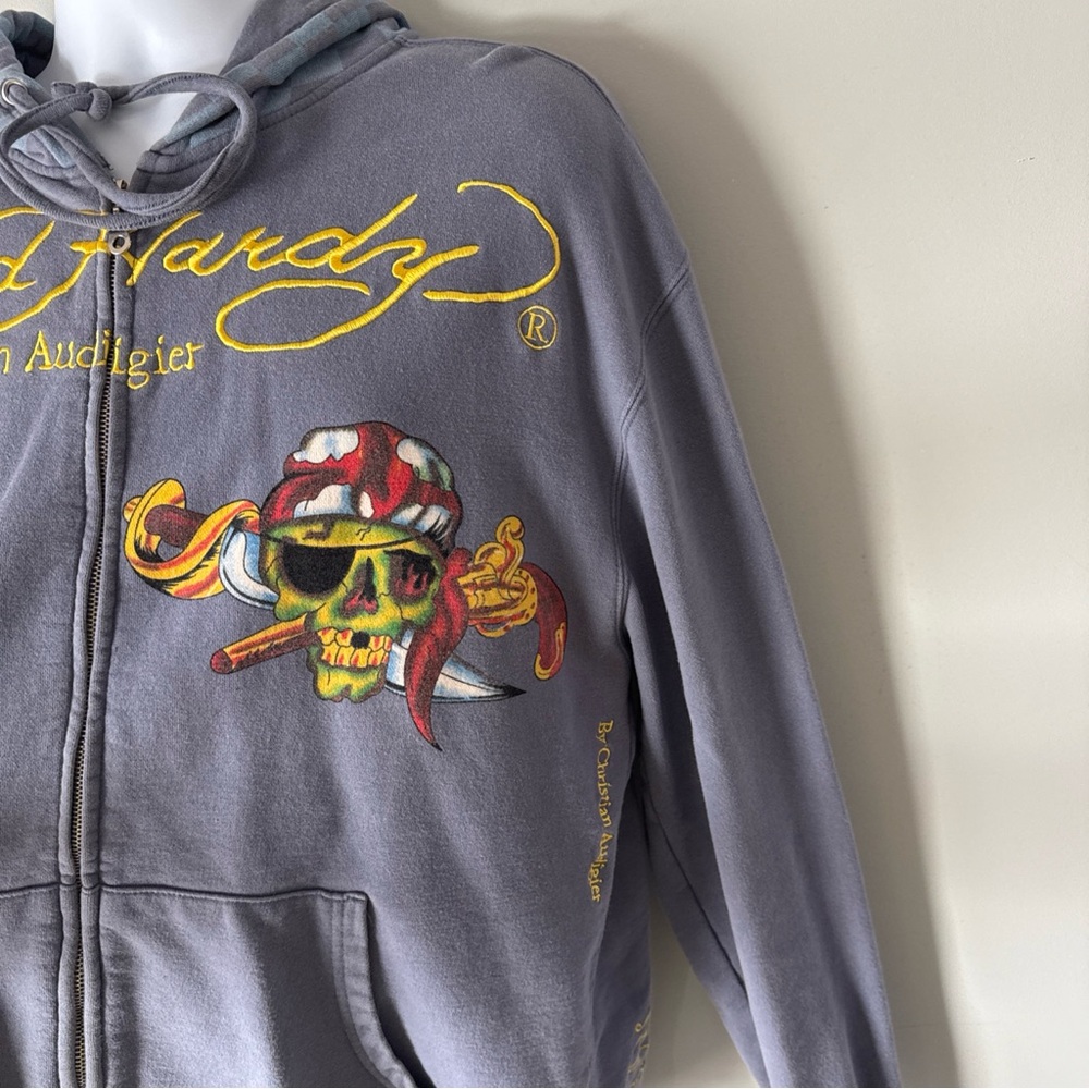 Ed Hardy Pirates Life Vintage Hoodie - 2XL - Picture 4 of 7